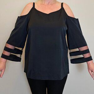 Cold Shoulder Tunic Length Blouse Never Worn